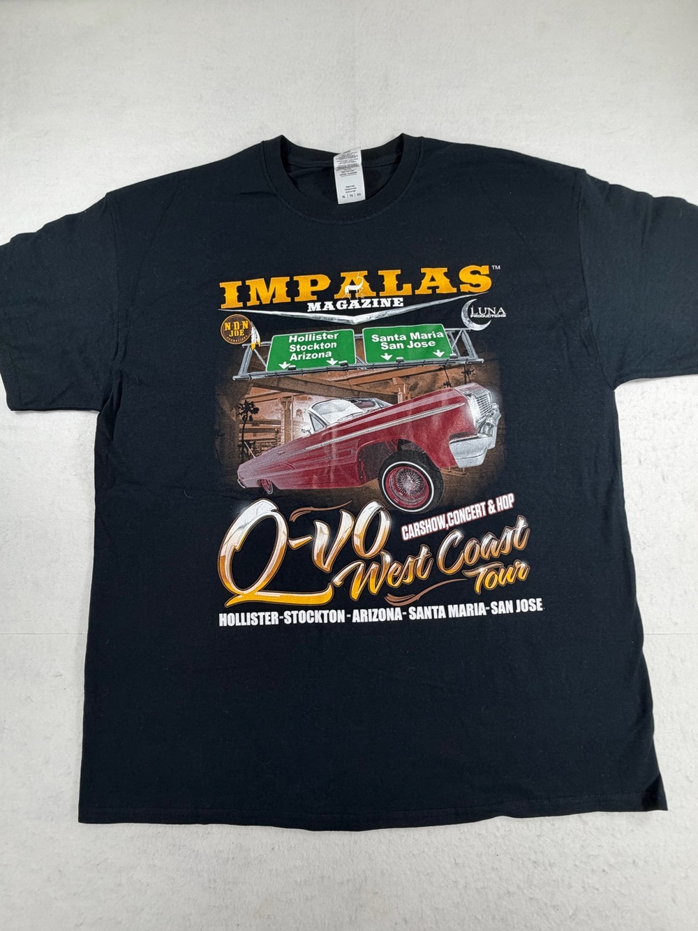 Impalas Magazine OVO West Coast Tour Lowrider T Shirt‎ XL Black Car Show